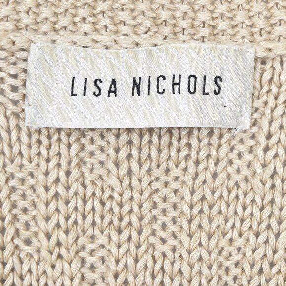 Lisa Nichols Vintage Cream Basket Weave Knit Cardigan Sweater XL - Picture 4 of 8